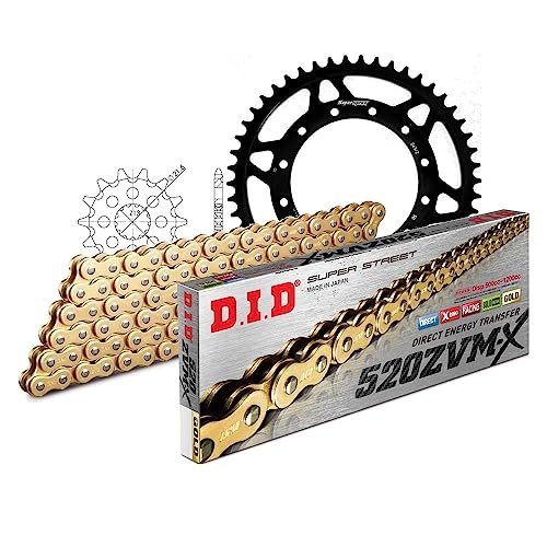 Zestaw łańcuchów DID stal 520ZVM-X / 114 nit zamek do Yamaha YZ WR F 426 250-425 ccm rok prod. 1999-2020