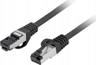 Patchcordy - Lanberg Patchcord Lanberg S/FTP kat.8.1 2m LSZH CU fluke passed czarny - miniaturka - grafika 1