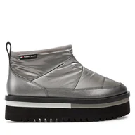 Śniegowce damskie - Śniegowce Tommy Jeans Tjw Nylon Flatform Boot Wl EN0EN02689 Srebrny - miniaturka - grafika 1