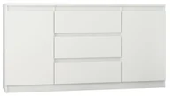 Komody - KOMODA 140 SZAFKA 3 SZUFLADY 2 PÓŁKI BIAŁA R-140S3 - miniaturka - grafika 1
