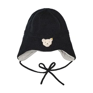 Steiff Unisex Baby Classic czapka beanie, granatowa, 41 - Czapki damskie - miniaturka - grafika 1