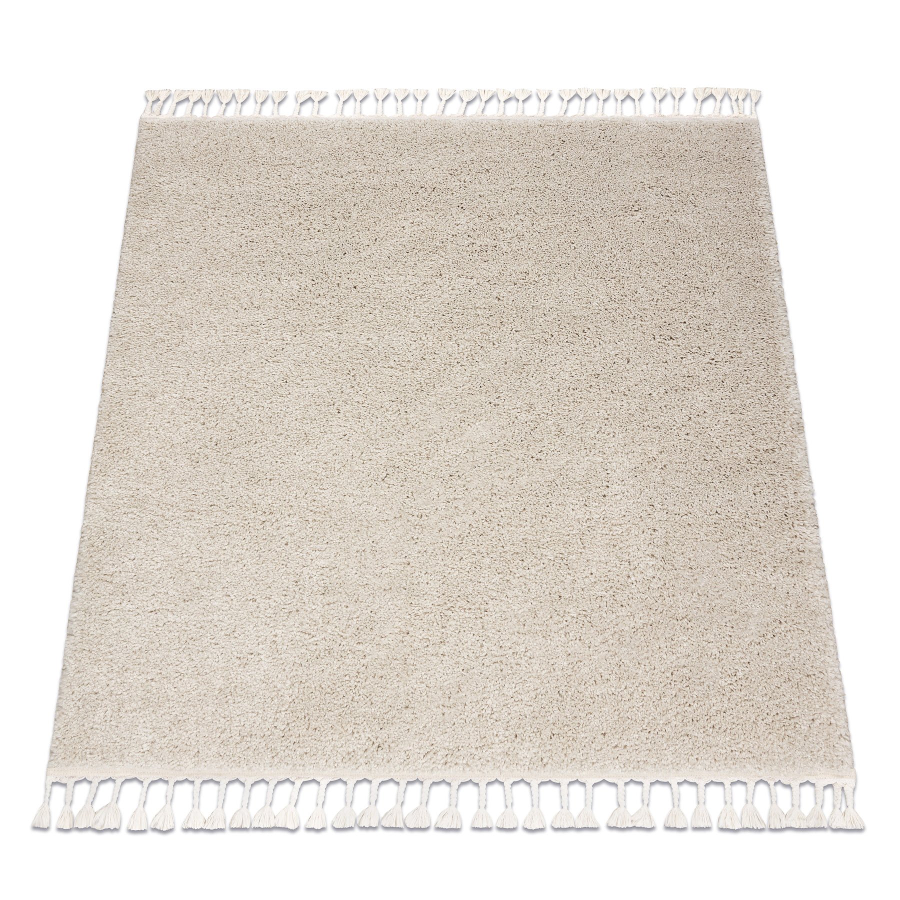 Dywan kwadratowy BERBER 9000 krem Frędzle berberyjski marokański shaggy beżowy 120x120 cm