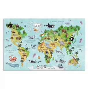 Podkładka na biurko, Mapa świata - Podkładki na biurko - miniaturka - grafika 1