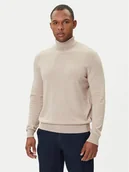 Swetry męskie - Bugatti Golf 7700-85520D Beżowy Regular Fit - miniaturka - grafika 1