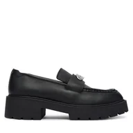 Półbuty damskie - Loafersy Calvin Klein Chunky Loafer Lth Hw YW0YW01912 Czarny - miniaturka - grafika 1