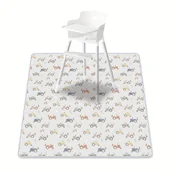 Inne - TEMU HappyFlute Duży Wodoodporny Mat , 51''x51'' (130x130cm), W Zmieszanej Kolorystyce, Z Poliestrowego Włókna, Nadający Się Do Prania, - miniaturka - grafika 1