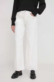 Spodnie damskie - Sisley jeansy damskie kolor biały - grafika 1