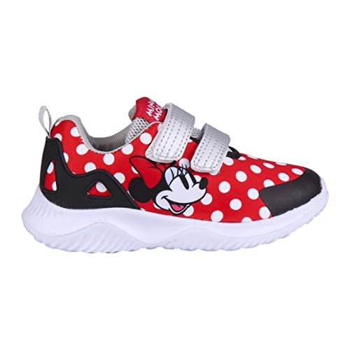 CERDÁ LIFE'S LITTLE MOMENTS Letnie kapcie z myszką Minnie na rzep aby to bardzo lekkie trampki, czerwone, 10 UK dziecko