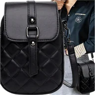 Torebki damskie - Damska Torebka skórzana na ramię listonoszka CROSSBODY boho na telefon - miniaturka - grafika 1