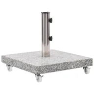 Pozostałe meble ogrodowe - vidaXL VidaXL Podstawa pod parasol granitowa 30 kg kwadratowa szara  48563 - miniaturka - grafika 1