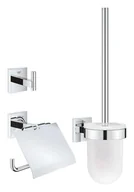 Wieszaki łazienkowe - Grohe QuickFix Start Cube - Zestaw akcesoriów łazienkowych 3 w 1, chrom 41123000 - miniaturka - grafika 1