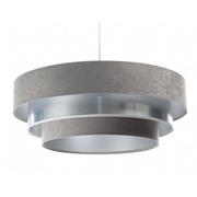 Lampy sufitowe - Szaro-srebrna okrągła lampa wisząca nad stół - S454-Vrasa - miniaturka - grafika 1