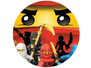 Dekoracyjny opłatek tortowy Ninjago - 20 cm - Ciasta i półprodukty do ciast - miniaturka - grafika 1