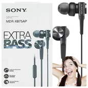 Słuchawki - Słuchawki dokanałowe Sony MDR-XB75AP Extra BASS Hit - miniaturka - grafika 1