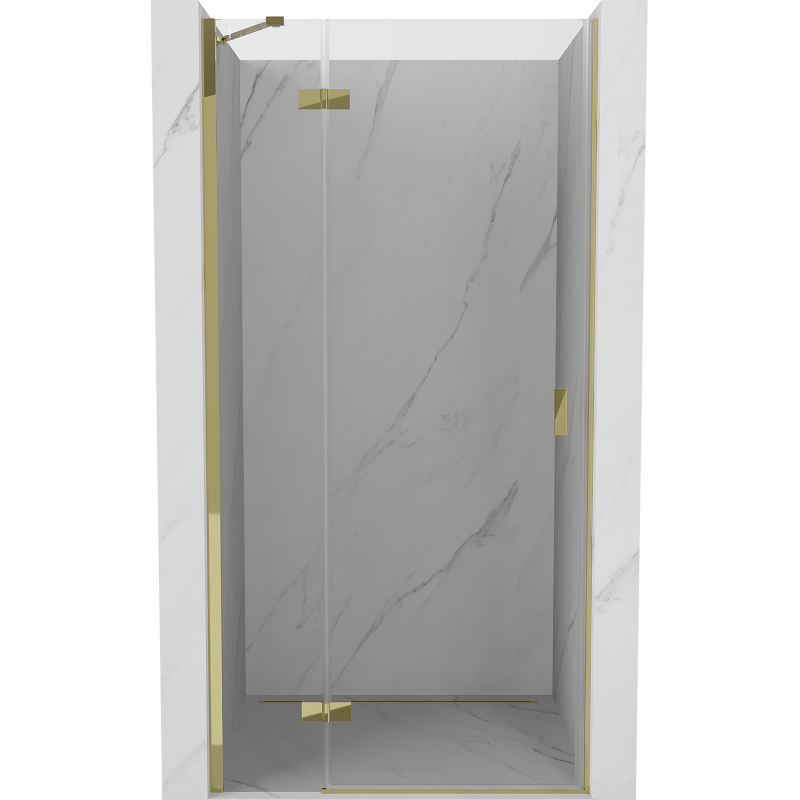 Mexen Mist-H drzwi prysznicowe uchylne lewe 105 cm, transparent, złote - 8A5-105-000-50-00-L