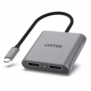 Unitek Adapter USB-C na 2x port DP 1.4 8K 60Hz - Pozostałe akcesoria do telefonów - miniaturka - grafika 1
