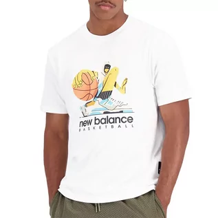 Koszulki sportowe męskie - Koszulka New Balance MT31589WT - biała - grafika 1