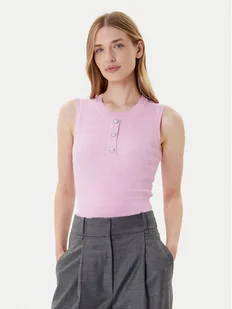 Morgan Top 252-MJILA Różowy Slim Fit - Koszulki i topy damskie - miniaturka - grafika 1