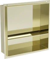 Półki łazienkowe - Mexen X-Wall-NR półka wnękowa bez kołnierza z półką 30 x 30 cm, złota - 1951303010S - miniaturka - grafika 1