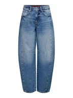 Spodnie damskie - jeans donna only 15358011 horse l.34 barrel red - medium blue denim - miniaturka - grafika 1