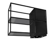 Okapy kuchenne - Nortberg Quadro Cage Asymmetric Glass 120 Black Matt - miniaturka - grafika 1