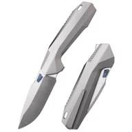 Noże - Nóż składany Remette RT-WK1-E Gray Titanium, Hand Grinding Satin M390 - miniaturka - grafika 1