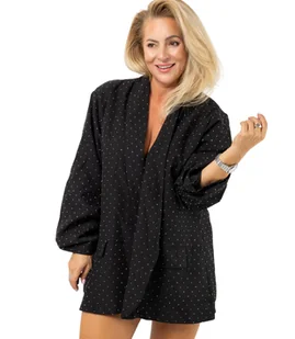 Marynarka oversize ozdobiona kryształkami STARDUST - Marynarki i żakiety damskie - miniaturka - grafika 1