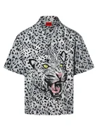 Koszule męskie - HUGO Koszula męska - Egeeno Mężczyźni Comfort Fit Bawełna szary|czarny wzorzysty, S - miniaturka - grafika 1