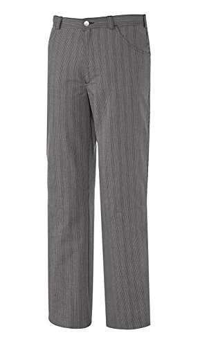 BP 1643-801-36-3XLl spodnie unisex, styl dżinsowy z regulowanym gumowym ściągaczem z tyłu, mieszanka materiału 215,00 g/m², czarno-białe paski, 3XL