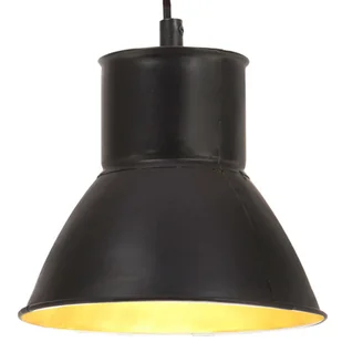 VidaXL Lampa wisząca, 25 W, czarna, okrągła, 17 cm, E27 320573 - Lampy sufitowe - miniaturka - grafika 1