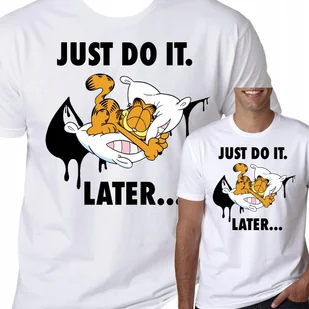 T-Shirt KOSZULKA GARFIELD JUST DO IT M 0769 - Koszulki męskie - miniaturka - grafika 1
