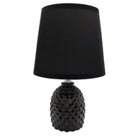 Lampy stojące - Lampa nocna nowoczesna czarna stołowa glamour 29 cm - miniaturka - grafika 1