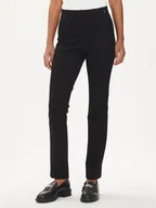 Spodnie sportowe damskie - Tommy Hilfiger Spodnie materiałowe Elevated WW0WW39721 Czarny Slim Fit - miniaturka - grafika 1