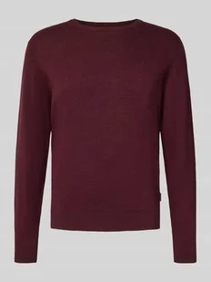 Sweter z dzianiny z prążkowanymi wykończeniami - Swetry męskie - miniaturka - grafika 1