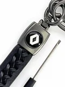 Breloki - Brelok Do Kluczy Samochodowy Reanault Metal Skóra - miniaturka - grafika 1