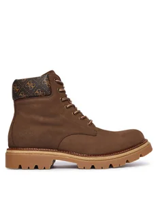 Guess Trapery FMFSIR LEA10 Brązowy - Botki męskie - miniaturka - grafika 1