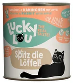 Mokra karma dla kotów - Lucky Lou Lifestage Adult Drób i królik puszka 800g - miniaturka - grafika 1