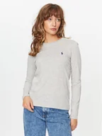 Bluzki damskie - Polo Ralph Lauren Bluzka 211898699004 Szary Regular Fit - miniaturka - grafika 1