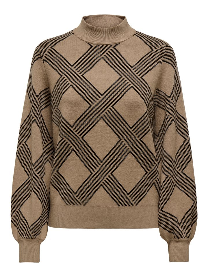 ONLY Sweter w kolorze jasnobrązowym