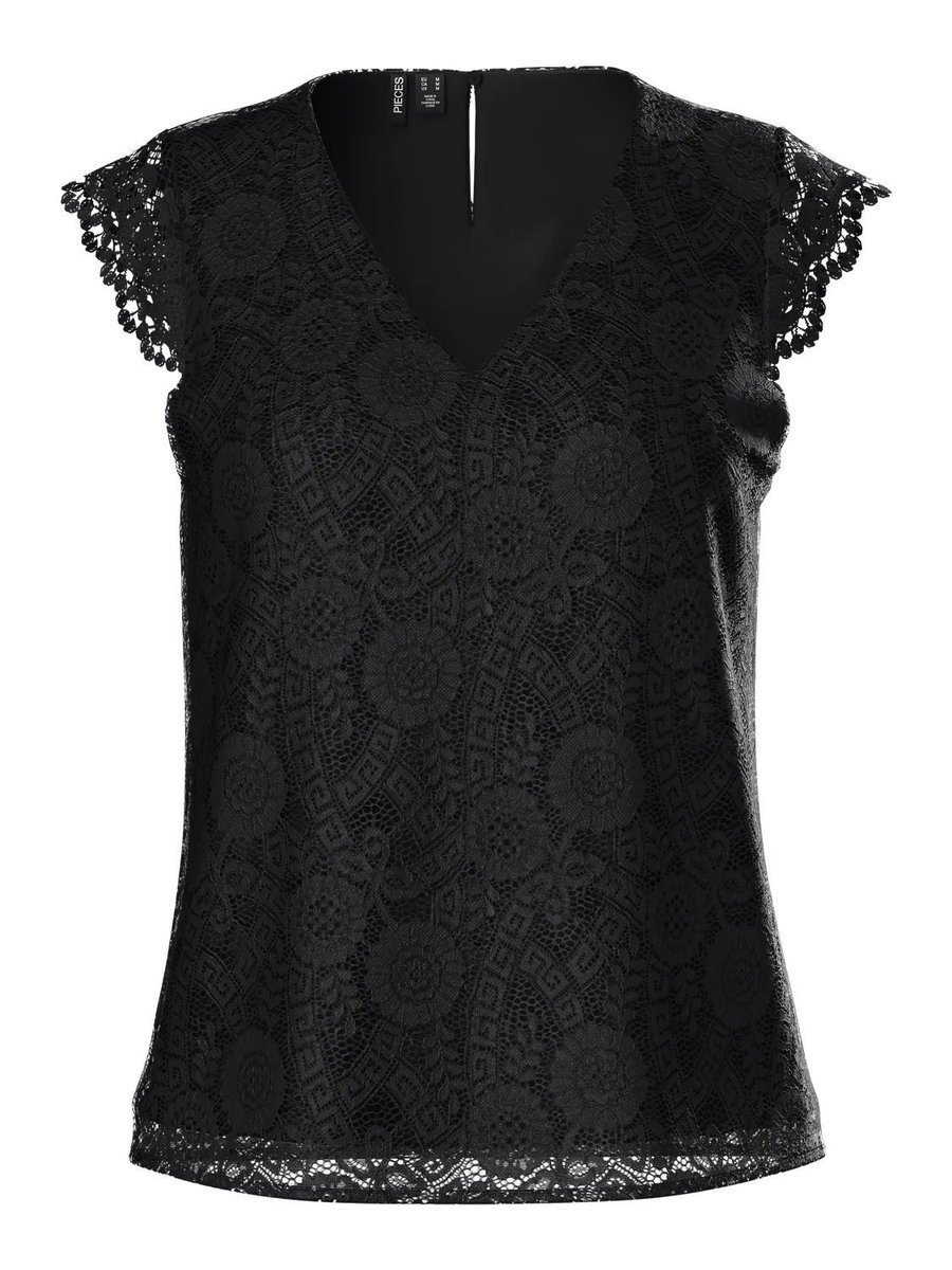 t-shirt donna pieces 17154614 olline black