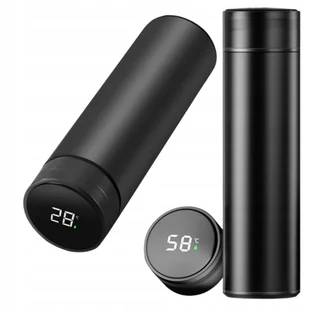 KUBEK TERMICZNY TERMOS NA KAWĘ HERBATĘ Z WYŚWIETLACZEM LED 500ml - Kubki termiczne - miniaturka - grafika 1