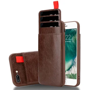 Etui Cadorabo do Apple iPhone 7 PLUS / 7S PLUS / 8 PLUS w kolorze brązowym wysuwane etui z TPU na telefon komórkowy - Etui i futerały do telefonów - miniaturka - grafika 1