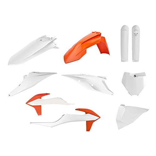 POLISPORT 91012 - Polisport MX Plastic Replica Kit dla tych, którzy szukają jakości OEM do motocykli KTM w kolorze OEM
