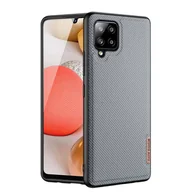 Etui i futerały do telefonów - Dux Ducis Fino etui pokrowiec pokryty nylonowym materiałem Samsung Galaxy A42 5G szary - miniaturka - grafika 1