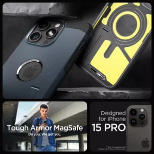 Etui Spigen Tough Armor Mag do MagSafe do iPhone 15 Pro metal slate - Etui i futerały do telefonów - miniaturka - grafika 12