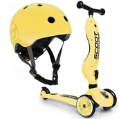 Hulajnogi - Scoot and Ride, Zestaw hulajnoga 2w1 + kask S-M 2+ Lemon - miniaturka - grafika 1