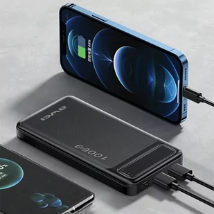 AWEI PowerBank P5K 10000mAh 2.1A czarny/black 2xUSB - Powerbanki - miniaturka - grafika 2