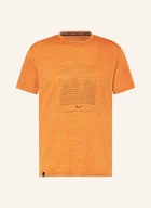 Koszulki męskie - Salewa T-Shirt Eagle Dotted Z Wełny Merino orange - SALEWA - miniaturka - grafika 1