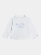 Bluzki damskie - Tommy Hilfiger Bluzka KN0KN01917 Biały Regular Fit - miniaturka - grafika 1