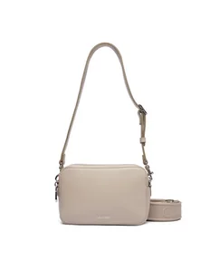 Calvin Klein Torebka Webbing Double Strap Camera Bag LV04F3165G Beżowy - Torebki damskie - miniaturka - grafika 1